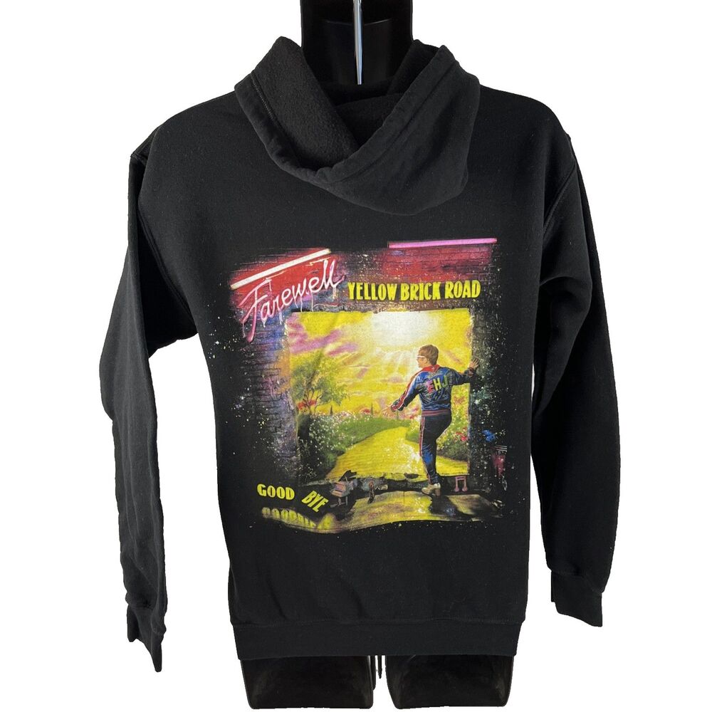 Elton John Farewell Yellow Brick Road Tour Full Zip Hoodie Sweatshirt Size Small